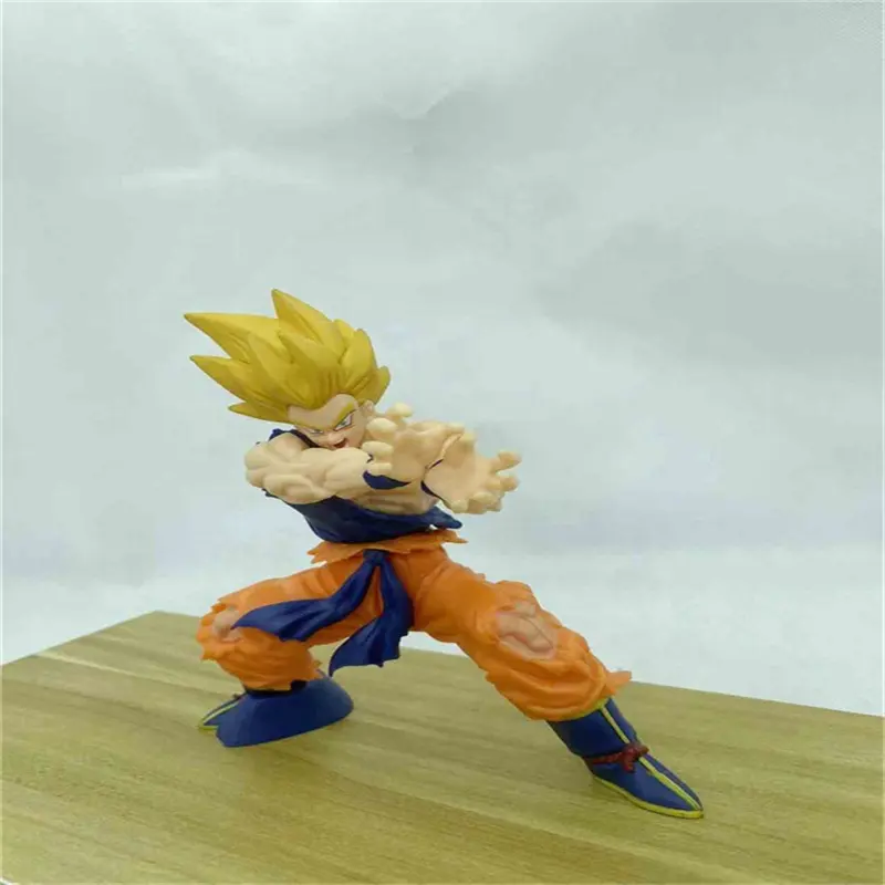 DL5219 Anime DZB 20 ème Anniversaire Bataille Dégâts Onde de Choc Goku Version Dessin Animé Modifié Action Figure