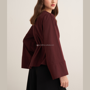 Блузка Willson <span class=keywords><strong>Office</strong></span> Lady с круглым вырезом оптом, на заказ, женская полиэстеровая рубашка от производителя, топ для мусульманок - Product Image 2