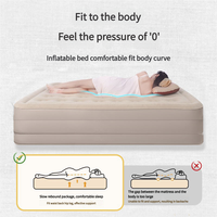 Lit gonflable portable double Offre Spéciale avec pompe intégrée-Matelas gonflable pliable en PVC pour le camping, la maison et les invités