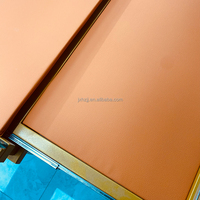 Vitrine de présentation de montres et bijoux personnalisée en gros, éclairage LED tricolore, cadre en acier inoxydable, verre trempé, logo personnalisé