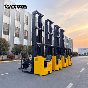 LTMG Merek 2 Ton mencapai truk 4-way palet Stacker gunting jangkauan listrik Forklift dengan tinggi angkat 12 meter - Product Image 3