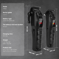 MIOCO T1923 Ensemble combiné de machine de découpe de cheveux Ensemble de tondeuse à barbe USB rechargeable pour hommes Rasoir Tondeuse à cheveux Machine de coiffure