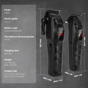 MIOCO T1923 Combo Package Máquina para cortar cabello Set USB Recargable Hombres Barba Trimmer Razor Hair Clipper Máquina de peluquería - Product Image 4