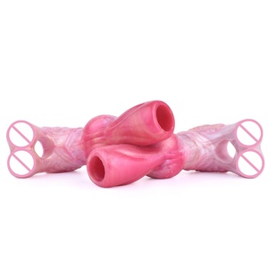 YOCY-2208 Colorful Long Horse Penis Sleeves Hollow Sex Toy Silicone Soft Enlarge <b>Dildo</b> Fantasy Horse <b>Dildo</b> Skin Friendly - Product Image 4