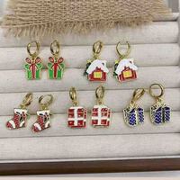 Breloques de Noël en cuivre assorties pour bijoux et artisanat DIY, boucles d'oreilles pendantes