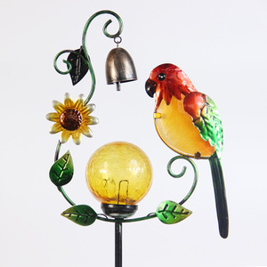 Lámpara solar para jardín con diseño de campana y girasol, lámpara LED decorativa para exteriores, resistente al agua, independiente - Product Image 2
