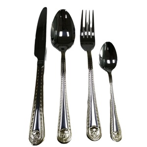 Set di posate in acciaio inossidabile da 84 pezzi, coltello, forchetta, cucchiaio, bacchette, confezione regalo, custodia in pelle, all'ingrosso, per l'estero - Product Image 5