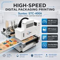 Mesin Cetak Kotak Otomatis Suntec Single Pass Full Color Inkjet untuk Kardus Bergelombang dan Kantong Kertas Kraft
