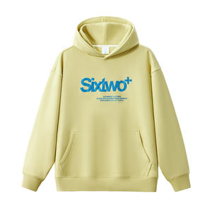 Sweat à capuche surdimensionné en éponge française de haute qualité sweat à capuche court unisexe hommes bouffée impression broderie sweats à capuche personnalisés - Product Image 1