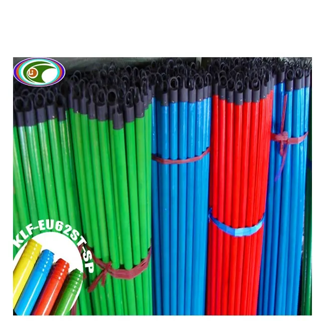 120*2.2 cm 120*2.5 cm 150*2.5 cm couleur unie pvc enduit balai vadrouille brosse pelle à poussière bâton bois palos para escoba avec fil italien