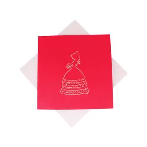 WINPSHENG-Tarjetas de Felicitación 3d personalizables pop-up para todas las ocasiones, tarjetas de invitación de quinceañera, hochzeitskarte
