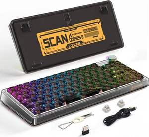 K75RGB transparent <b>keyboard</b> 81-key three-mode wireless wired mechanical player e-sports <b>keyboard</b> - Product Image 2