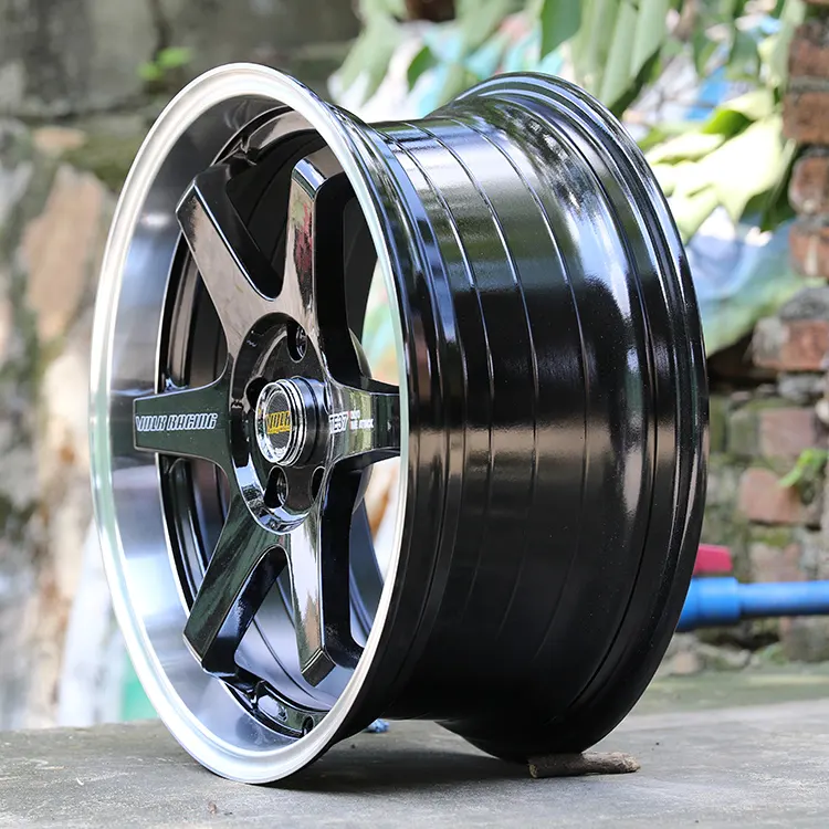 Online shopping 5 holes 16 inch 5*100 et40 aluminum alloy casting aftermarket mag wheel rim black deep dish car wheels rims