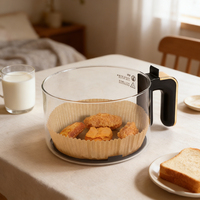 100 feuilles de papier sulfurisé jetable de 8 pouces pour friteuse à air, idéal pour la cuisson du poisson et des biscuits, qualité alimentaire, pour four