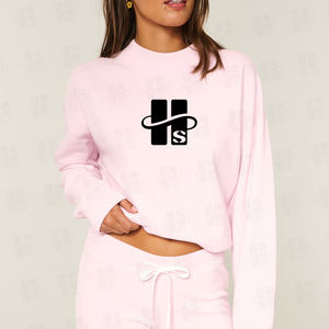 Sudadera de Cuello Alto de Algodón al por Mayor, Sudadera de Alta Calidad con Logotipo Bordado Personalizado, Hombros Caídos, Forro Polar Cálido para Mujer - Product Image 2