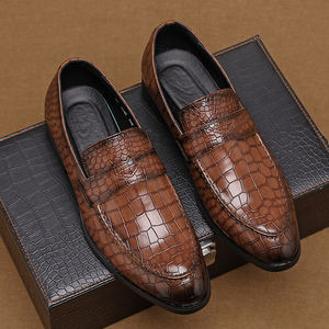 Zapatos Casuales Tipo Penny Loafers Talla 38-48, Elegantes Zapatos de Vestir para Hombre con Diseño de Cocodrilo en PU, Zapatos Oxford para Boda - Product Image 2