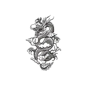 Adesivo de tatuagem de henna personalizado, estêncil temporário tattoo com flor preto à prova d'água, vinil pvc adesivo de tatuagem corporal