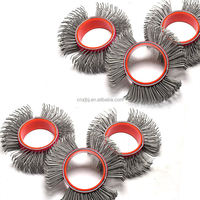 Brosse abrasive industrielle en fil d'acier pour sablage, largeur 23 mm, OEM pour le décapage de revêtements