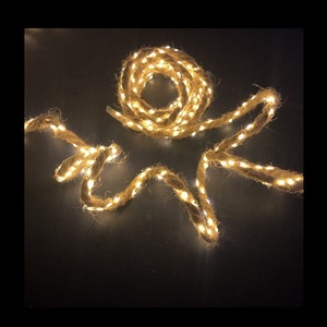 Guirlande lumineuse solaire en corde de chanvre à lumière LED, imperméable, féerique, pour la maison, fête de mariage, éclairage décoratif d'extérieur, 50 m - Product Image 3