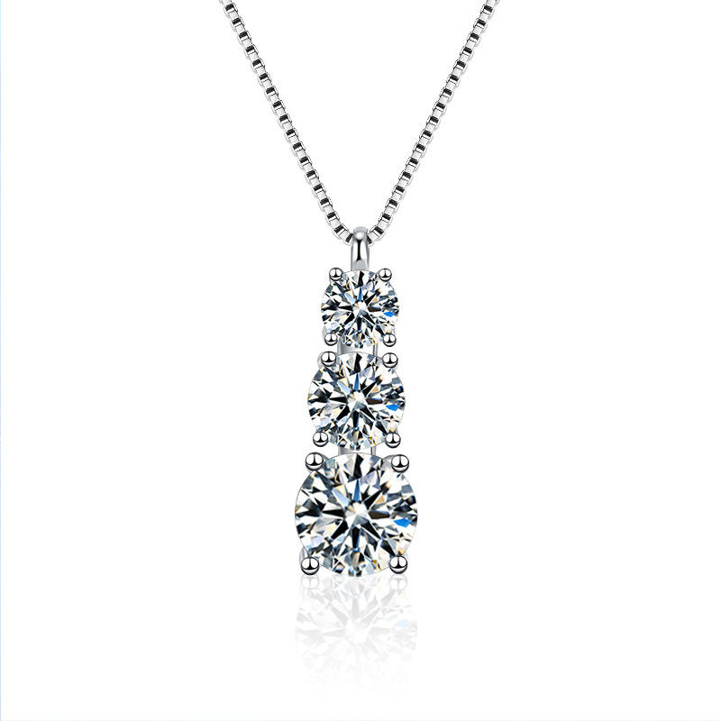 1.8 Carat Moissanite-Snake bone chain