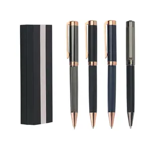 Ensemble de stylos à bille en métal, joli cadeau de luxe élégant pour la Signature du bureau, Kit de bureau, avec boîte de stylo