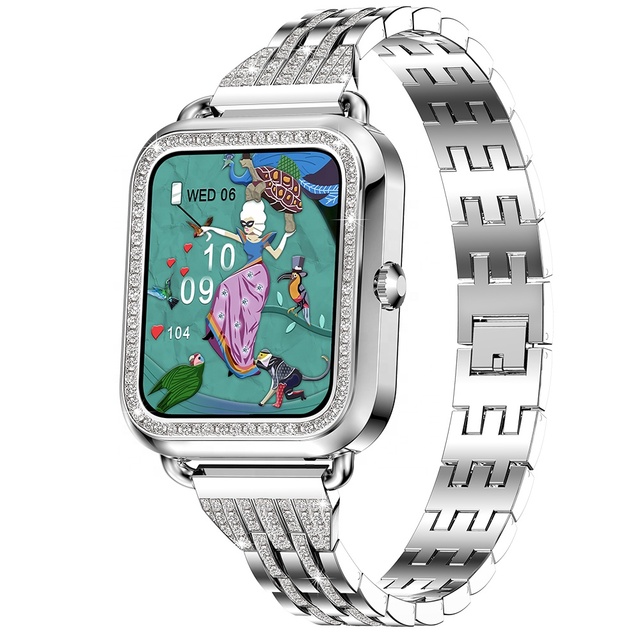 2025 Hot I68 Smart Watch for Women BT Calling Sports Double Strap Watch Heart Rate Tracker Payment TFT Metal Lady Smart Watch