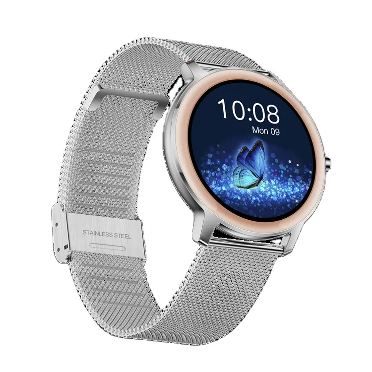 2024 woman smart watch stainless steel multiple sports modes pedometer calorie sport smart watches android ios for men women