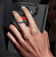 Étui de téléphone pliable avec support anneau, dragonne élastique, protection d'écran intégrée, coque antichoc pour iPhone DUO – Vente en gros