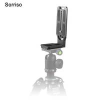 SORRISO Support de caméra en aluminium réglable en forme de L pour trépied vertical, compatible Canon 5D Mark III 600D Nikon D7000 D7100