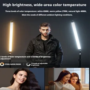 Pour <span class=keywords><strong>NEEWER</strong></span> SL50 <span class=keywords><strong>RGB</strong></span> : Lampe <span class=keywords><strong>LED</strong></span> portable magnétique, bâton lumineux pour vidéo, photographie, selfie, vlog en direct - Product Image 5