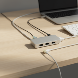 Hub USB 3.0 en aluminium à 4 ports, extension de transfert de données haute vitesse 5 Gbps pour ordinateur portable et de bureau - Product Image 2