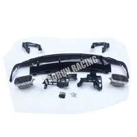 Diffuseur de pare-chocs arrière noir brillant ABS C117 avec embouts d'échappement pour Benz W117 CLA200 CLA260 CLA45 avec paquet Amg 13-19