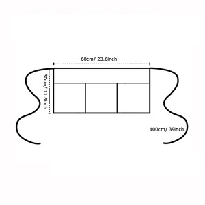 Grembiuli Personalizzati in Poliestere Senza Maniche con 3 Tasche e Cinghie Extra Lunghe per Uomo e Donna, Colore Personalizzabile per Uso Ristorante - Product Image 5