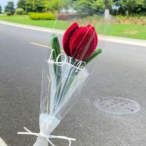 Nuevo ramo creativo de <span class=keywords><strong>palo</strong></span> de tulipán Twister, flor de tulipán Artificial, regalos de graduación para el Día de la madre, flores, limpiadores de tuberías, tulipán - Product Image 1
