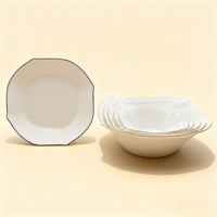 Grand saladier en verre opale avec serveurs, incassable et léger pour les repas en plein air et les buffets, durabilité de qualité commerciale