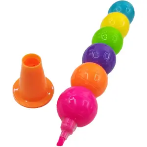 Новое поступление футбольная роговидными флуоресцентных ручек 6 видов цветов Ручка-Маркер Маркировки точками