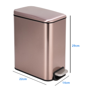 Poubelle rectangulaire en acier inoxydable de 5 L, poubelle sanitaire pour la cuisine - Product Image 4