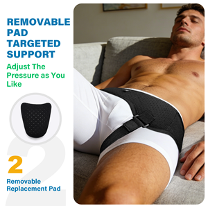 Ceinture de soutien confortable en mousse pour hernie inguinale, attelle abdominale avec coussinets de compression et protection - Product Image 2