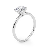 Anillo Solitario de Moissanita Elegante, Talla Personalizada, Certificado GRA, Chapado en Rodio/Oro Amarillo/Oro Rosa, Buen Precio, Venta al Por Mayor
