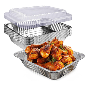 सस्ती 4370 एयरलाइन फूड बारबेक्यू टेवे कंटेनर पर्यावरण एल्यूमीनियम पन्नी उच्च गुणवत्ता वाले डिस्पोजेबल आयताकार 1000 पीसी/ctn - Product Image 3