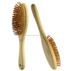 Ensemble de brosses à cheveux en bambou en bois <span class=keywords><strong>Brosse</strong></span> à palette en bois de bambou pour démêler, lisser les cheveux et sécher les cheveux <span class=keywords><strong>Brosse</strong></span> à peigne - Product Image 6