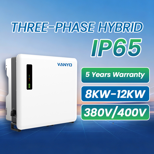 10kw 12KW Dual-Output Solar Inverter 2 MPPT Control 380V Pure Sine Wave Hybrid Inverter IP65 Protection HV EU