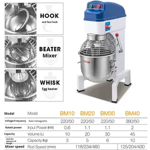 業務用全自動大型生地ミキサー多機能卓上手動大容量二重作用混練機（ケーキショップ向け） - Product Image 3