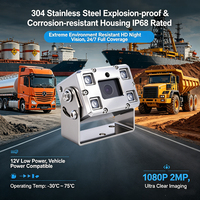 Moniteur CCTV anti-explosion en acier inoxydable 304, caméra AHD 1080P avec vision IR pour véhicules de travail dans les champs pétrolifères et l'exploitation minière, ODM