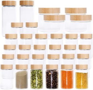 Étagère à épices multifonction en bambou avec 32 pots à épices, organisateur de rangement moderne pour la <span class=keywords><strong>cuisine</strong></span>, rangement pour la <span class=keywords><strong>cuisine</strong></span> domestique - Product Image 5