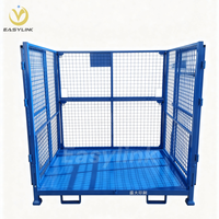 Bacs de rangement pliables en acier thermolaqué personnalisés Easylink, grande capacité 1500 kg, conteneur de chargement pliable OEM