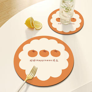 Sous-verre de dessin animé mignon avec logo personnalisé sous-verre d'absorption d'eau de boue de diatomée tapis et coussinets antidérapants - Product Image 4