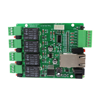 Module de relais Ethernet LAN 4 canaux 12VDC RJ45 4 entrées numériques 4 sorties relais Carte de commande Maison intelligente Fabricant MQTT WST-IO424TCP