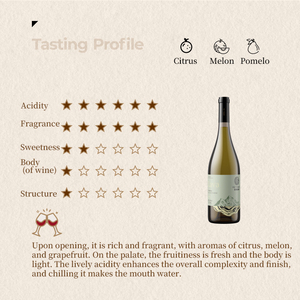 FEI TSWEI Lava <span class=keywords><strong>Chardonnay</strong></span> Secco Vino Bianco 2023 13.0%vol Invecchiato in Botti di Quercia Bottiglia da 750ml Vino da Tavola - Product Image 4