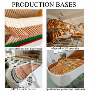 <span class=keywords><strong>Pianoforte</strong></span> Meccanico Grande in Stile Moderno, Bianco Crema con Texture Cristallina in Acrilico - per Esibizioni di Cocktail Party e Accompagnamento Eventi - Product Image 3